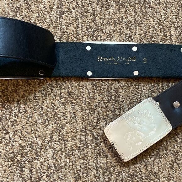 Streets Ahead Concho Black Belt with Tone Silver Elephants Accents Leather - Picture 12 of 16